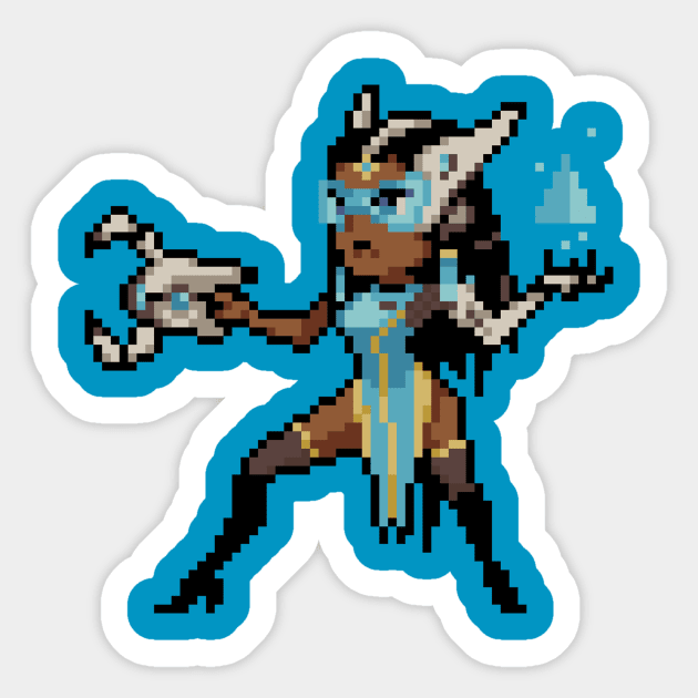 Overwatch - 16-Bit Symmetra Sticker by wyckedguitarist